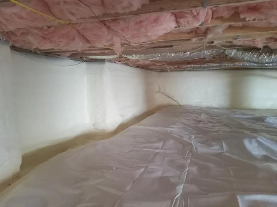 Crawl space encapsulation with closed-cell spray foam for Attic Insulation in Odessa